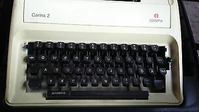 00-18-01838 Schreibmaschine Olympia Carina 2 im Koffer Gehäuse vergilbt 