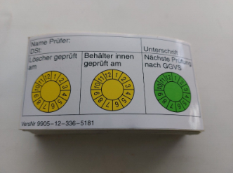 Prüfplakette 10 x, für Feuerlöscher